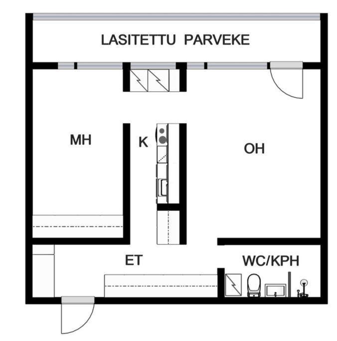 Apartment Scandinavian 2-rooms Center *